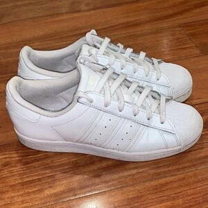 Adidas White Athletic Shoes Shell Toe